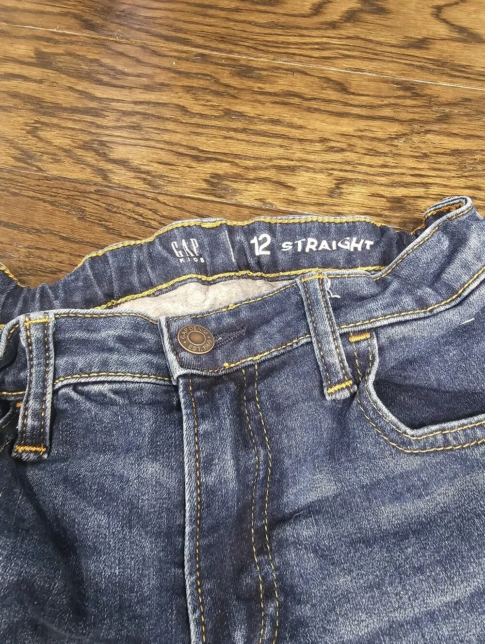Gap Fleece Lined Straight Jeans, Size 12, Great Condition, Warm,
